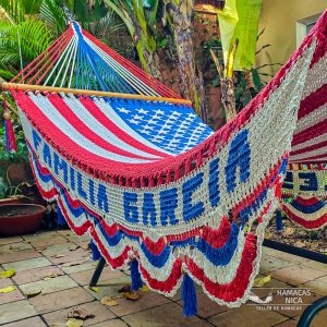 Hamaca Familiar Bandera Estados Unidos con Nombres